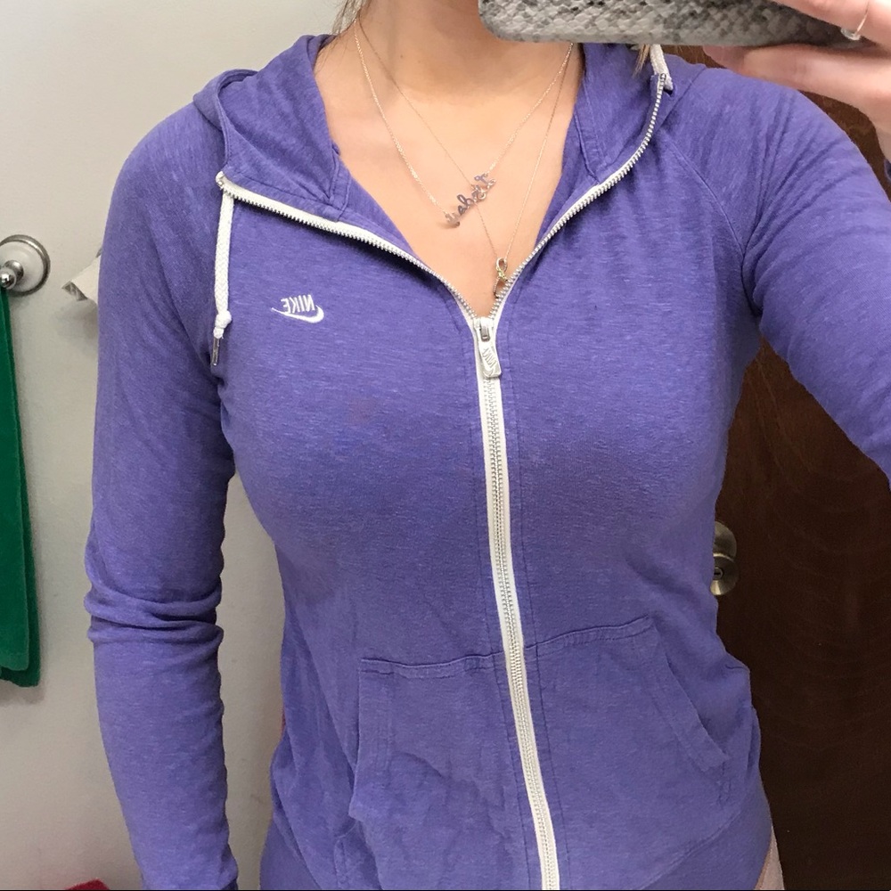 purple nike zip-up